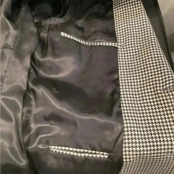 Countess Mara Men’s Black/White Houndstooth Wool Blazer - Picture 5 of 6